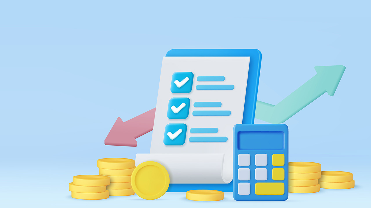Illustration showing a step-by-step guide on using a risk-reward calculator, with numeric values and labels, emphasizing its role in smart trading decisions.
