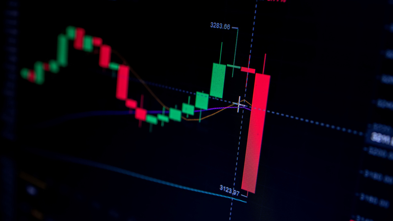 a financial chart displaying a bearish candlestick pattern