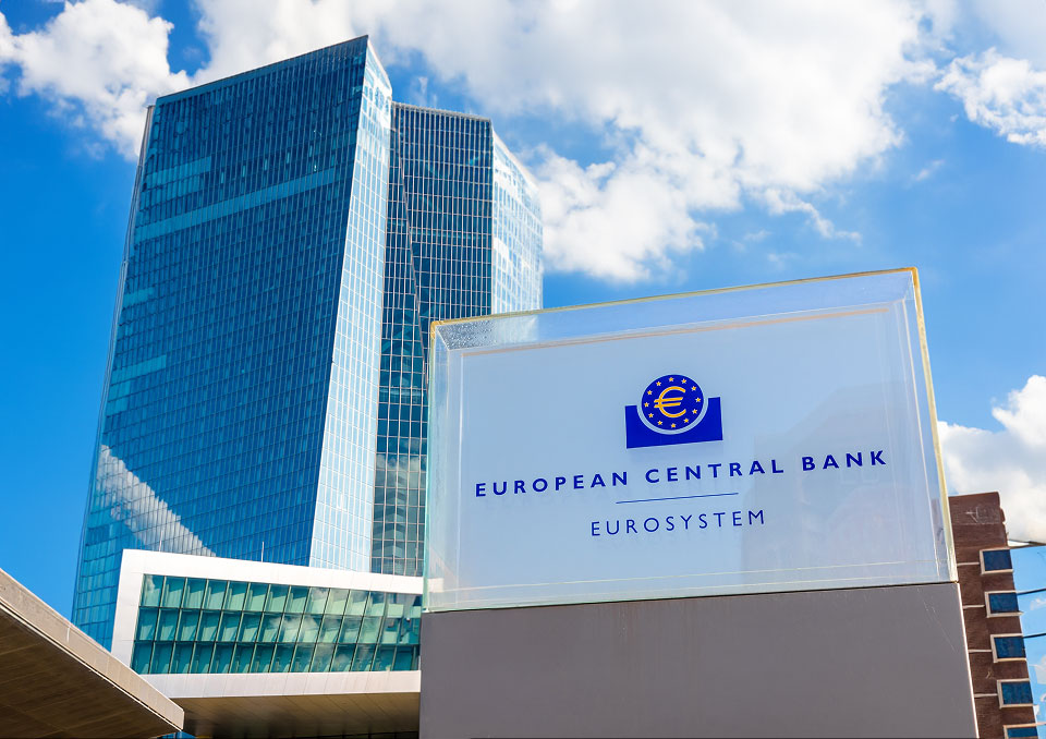 The European Central Bank (ECB) headquarters in Frankfurt, Germany, symbolizing its role in managing eurozone monetary policy