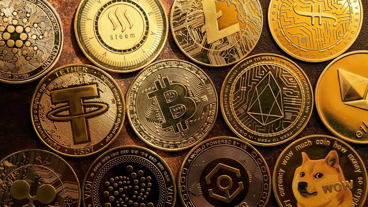 gold cryptocurrency coins