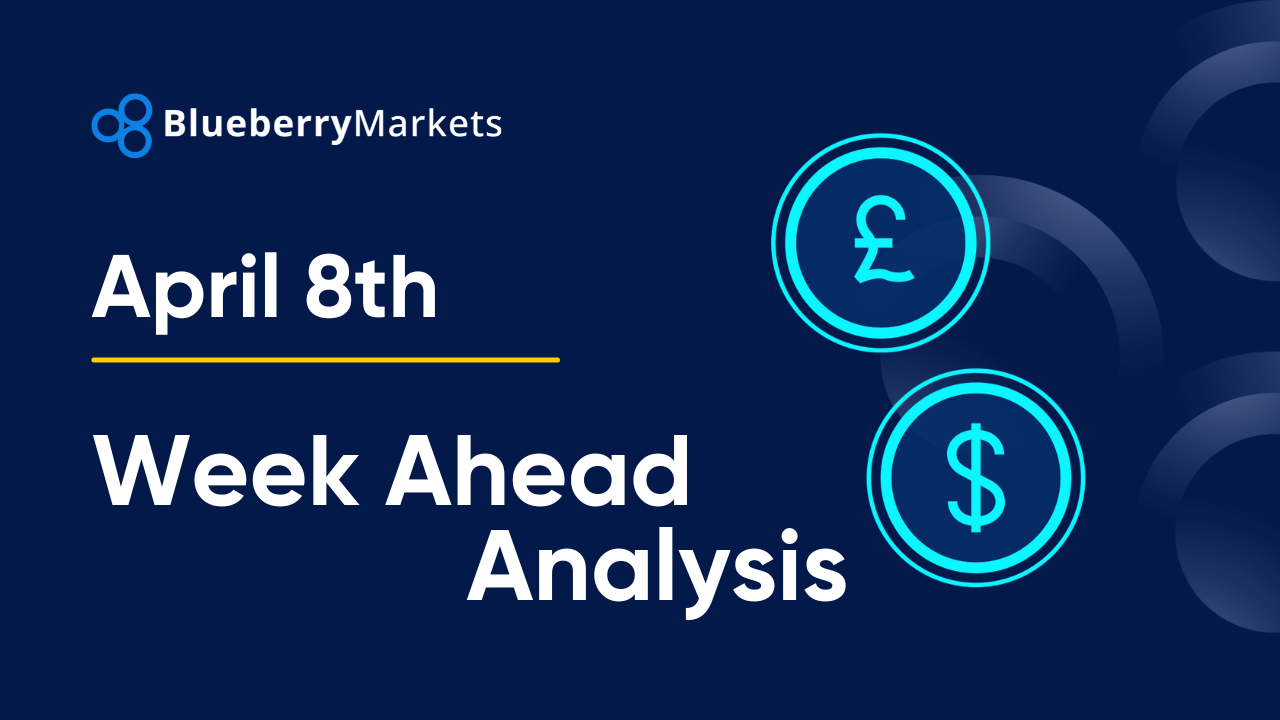 A digital earth image featuring prominent yen (¥) and dollar ($) symbols, representing Forex Week Ahead Analysis: 8th April, highlighting upcoming global forex market trends and currency insights.