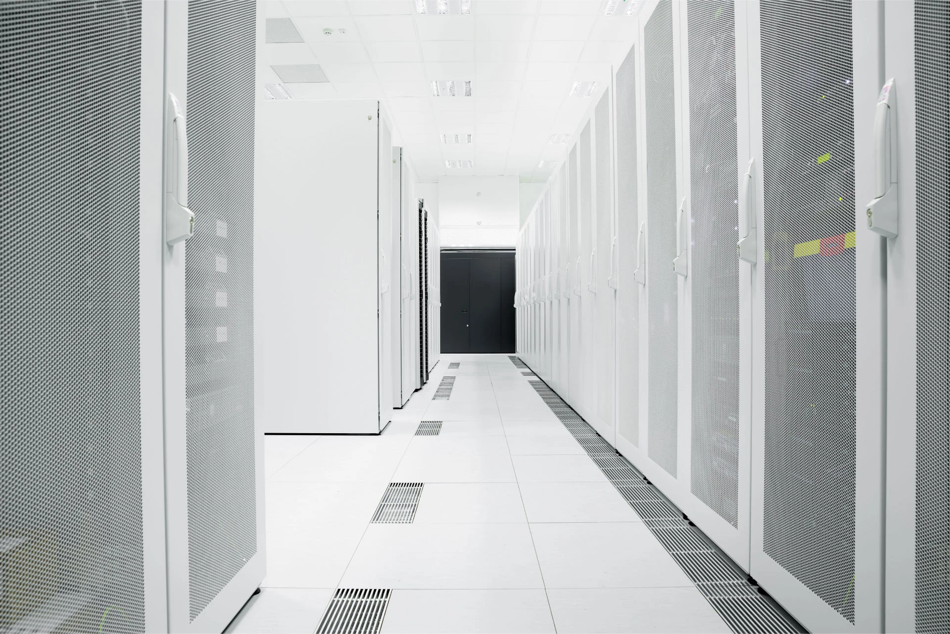 servers in a hallway