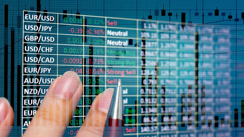 sample of spreads in currency pairs