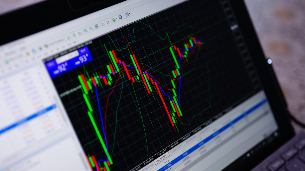 a  trading chart displayed on a computer screen