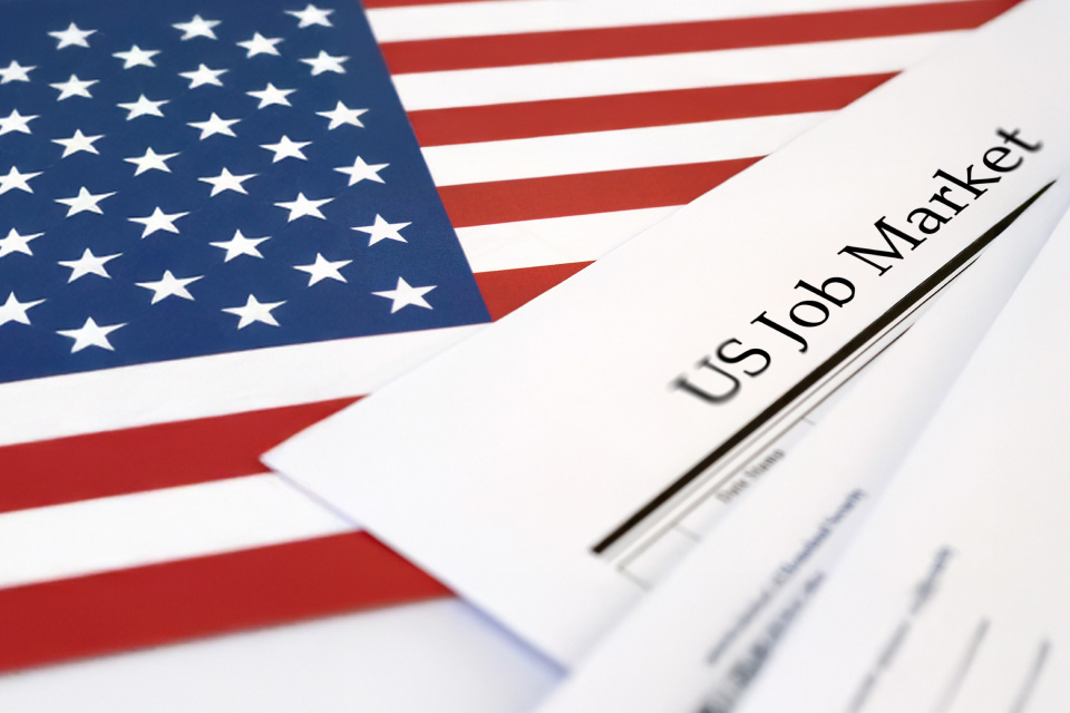 Forex Week Ahead Analysis: 3rd February featuring the US job market report with an American flag in the background.