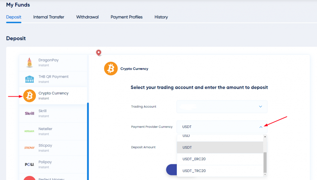 how to deposit usdt to binance