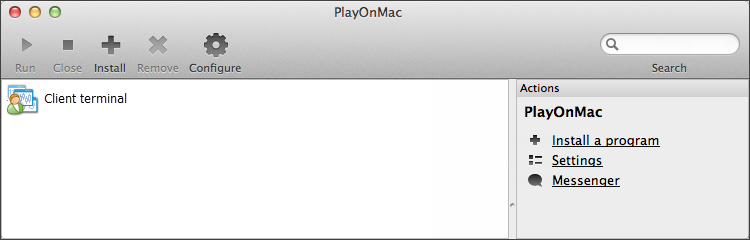 PlayOnMac installation on client terminal